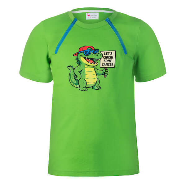 Youth Chest Access Infusion Shirt - Short Sleeve Croc – ComfyChemo