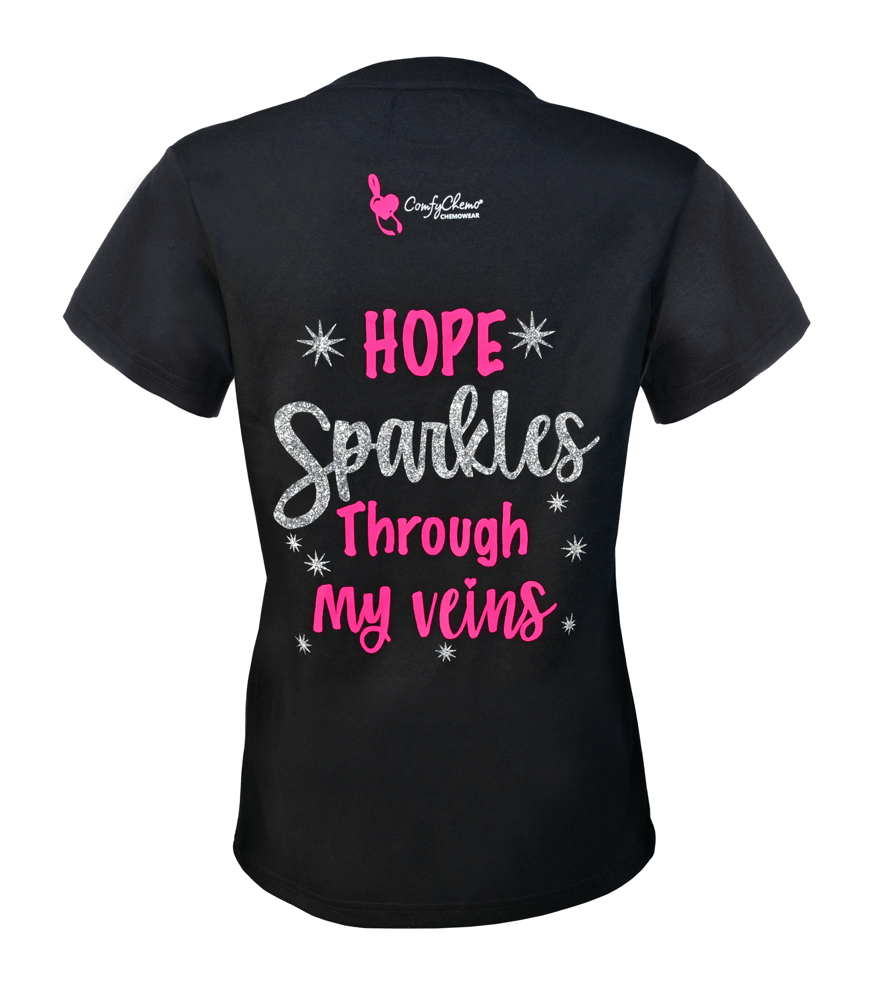Women's Chest Port Access Infusion Shirt Hope Sparkles Through My