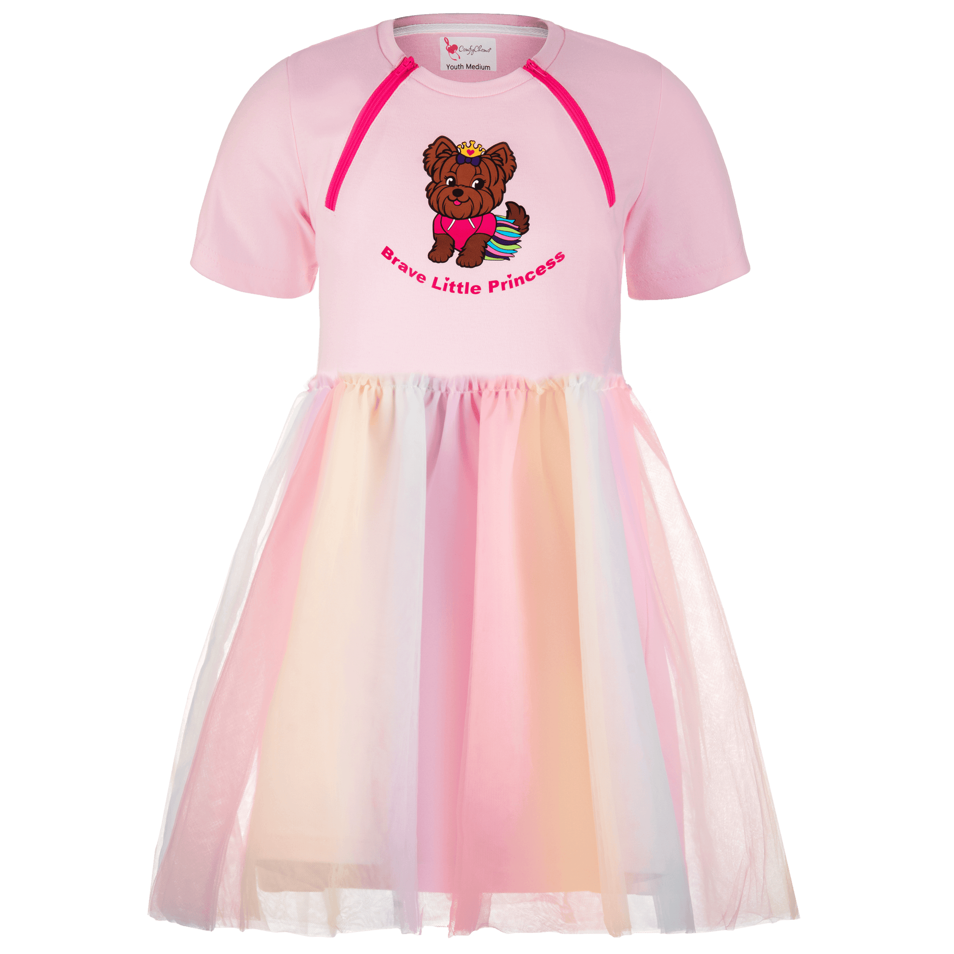 Chest Port Access Infusion Dress for Kids - Princess Style ComfyChemo CHEMOWEAR Chest Port Access Infusion Dress for Kids - Princess Style ComfyChemo CHEMOWEAR