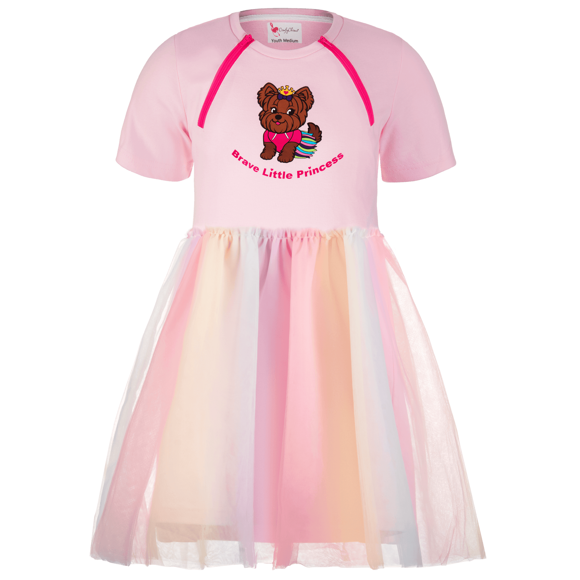 Chest Port Access Infusion Dress for Kids - Princess Style
