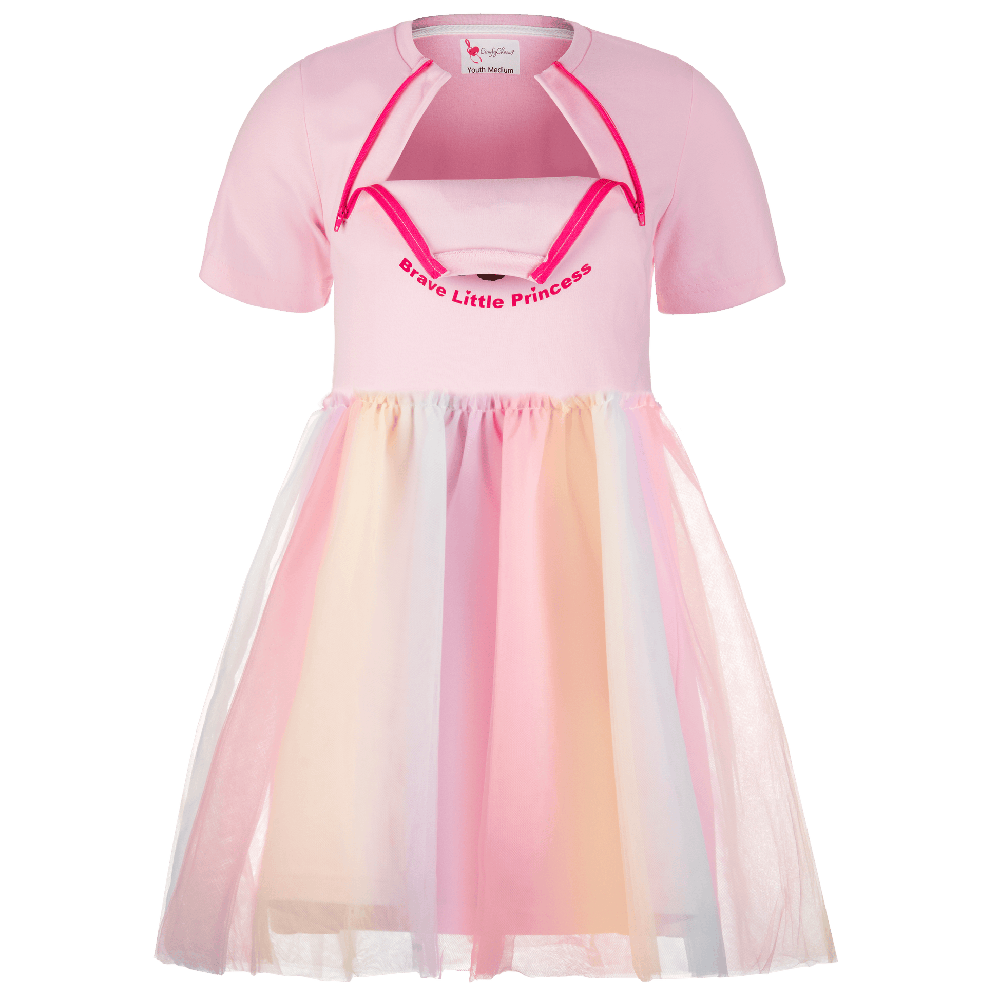 Chest Port Access Infusion Dress for Kids - Princess Style ComfyChemo CHEMOWEAR Chest Port Access Infusion Dress for Kids - Princess Style ComfyChemo CHEMOWEAR