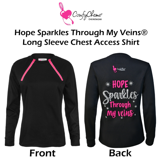 Women's Hope Sparkles Through My Veins® Long Sleeve Chest Access Shirt