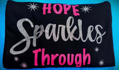 Dual zippered chest access shirt with an inspirational phrase on the back. Great for ports and permcaths. 
