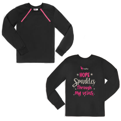 Women's Hope Sparkles Through My Veins® Long Sleeve Chest Access Shirt